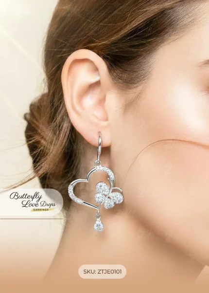 Butterfly Love Drops Earrings